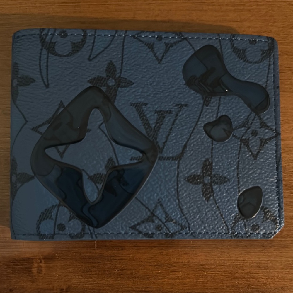 Louis Vuitton Blue and Black Money Clip